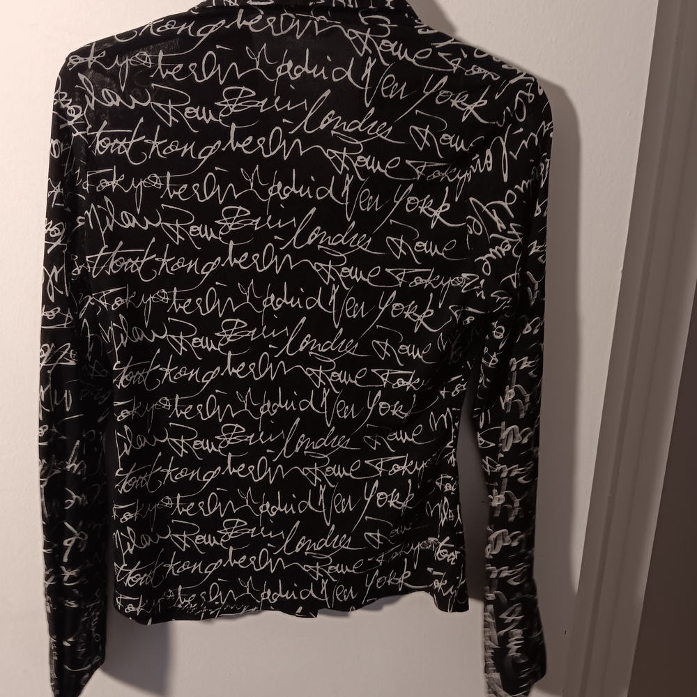 Promod Monochrome Script Pattern acket - Picture 3 of 3